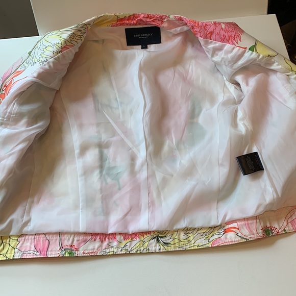 Burberry Flower 🌸 Blazer Jean Jacket Blazer Women Girl Pink Yellow Green White - Picture 8 of 17